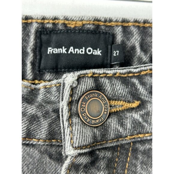 Frank And Oak Women’s Size 27 Nina Wide Leg Jambe Large Black Raw Frayed Hem - Picture 13 of 16